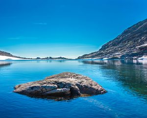 Preview wallpaper lake, mountains, blue water