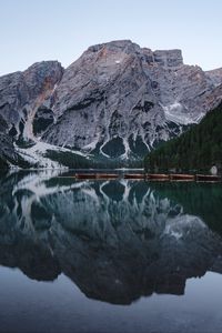 Preview wallpaper lake, mountains, boats, water, reflection