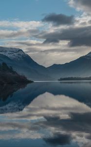 Preview wallpaper lake, mountains, clouds, water, reflection