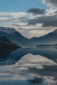 Preview wallpaper lake, mountains, clouds, water, reflection