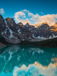 Preview wallpaper lake, mountains, forest, reflection, landscape