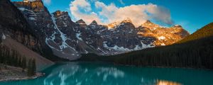 Preview wallpaper lake, mountains, forest, reflection, landscape