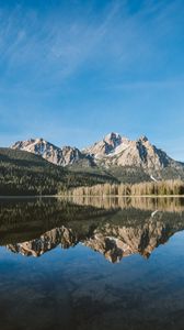 Preview wallpaper lake, mountains, forest, landscape, reflection