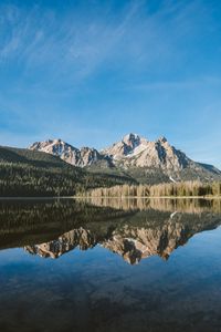Preview wallpaper lake, mountains, forest, landscape, reflection
