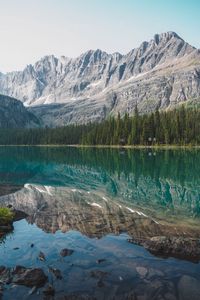 Preview wallpaper lake, mountains, forest, reflection, water, landscape