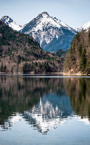Preview wallpaper lake, mountains, forest, water, reflection, landscape