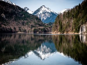Preview wallpaper lake, mountains, forest, water, reflection, landscape
