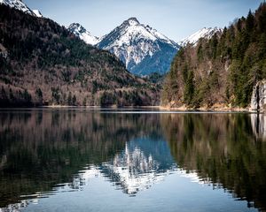Preview wallpaper lake, mountains, forest, water, reflection, landscape