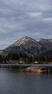 Preview wallpaper lake, mountains, landscape, sky, nature