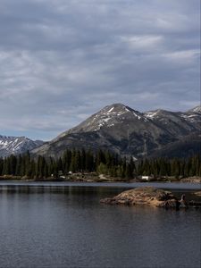 Preview wallpaper lake, mountains, landscape, sky, nature