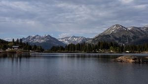 Preview wallpaper lake, mountains, landscape, sky, nature