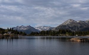 Preview wallpaper lake, mountains, landscape, sky, nature