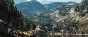 Preview wallpaper lake, mountains, landscape, water, reflection