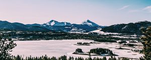 Preview wallpaper lake, mountains, landscape, view, nature