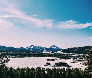 Preview wallpaper lake, mountains, landscape, view, nature