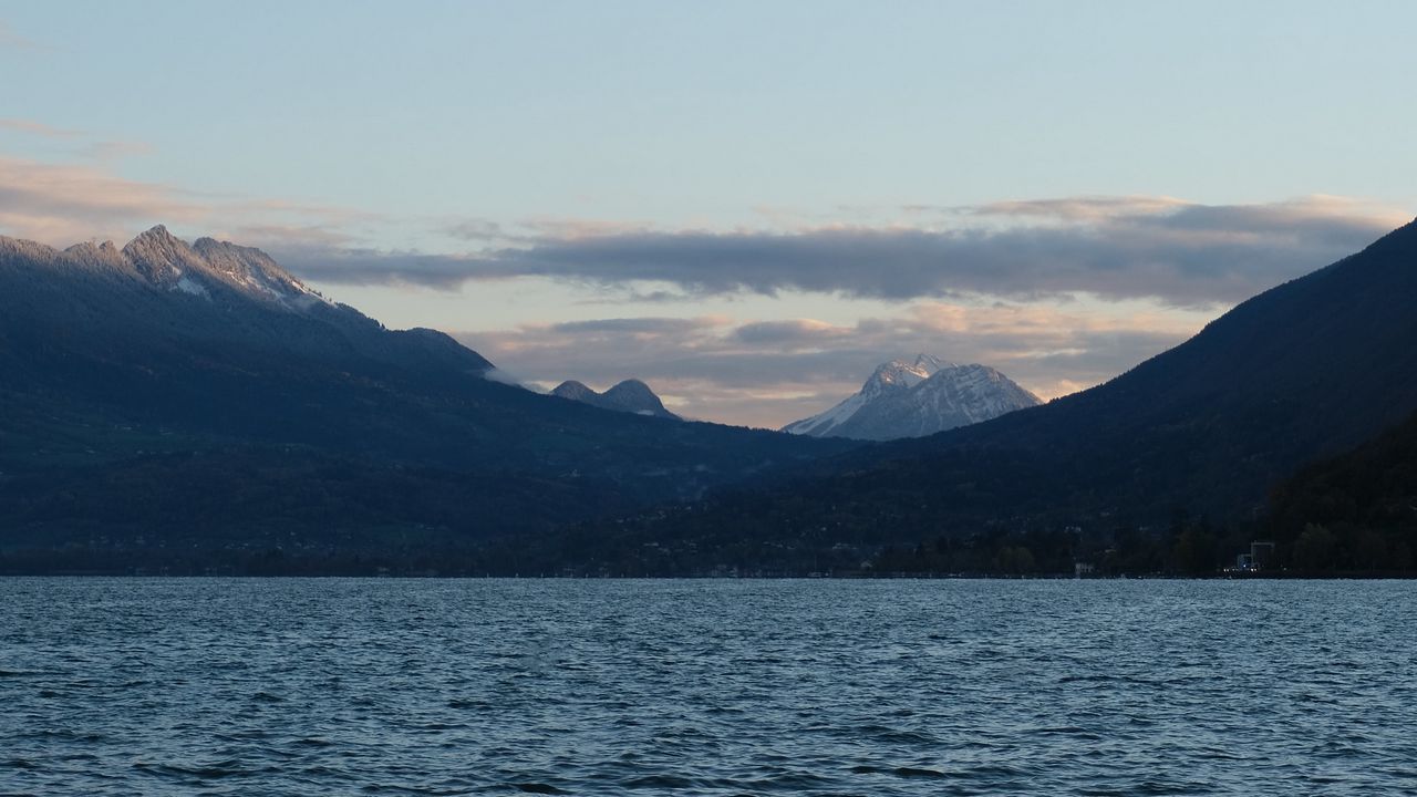 Wallpaper lake, mountains, landscape, nature