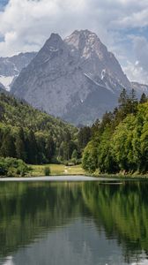 Preview wallpaper lake, mountains, landscape, trees, nature