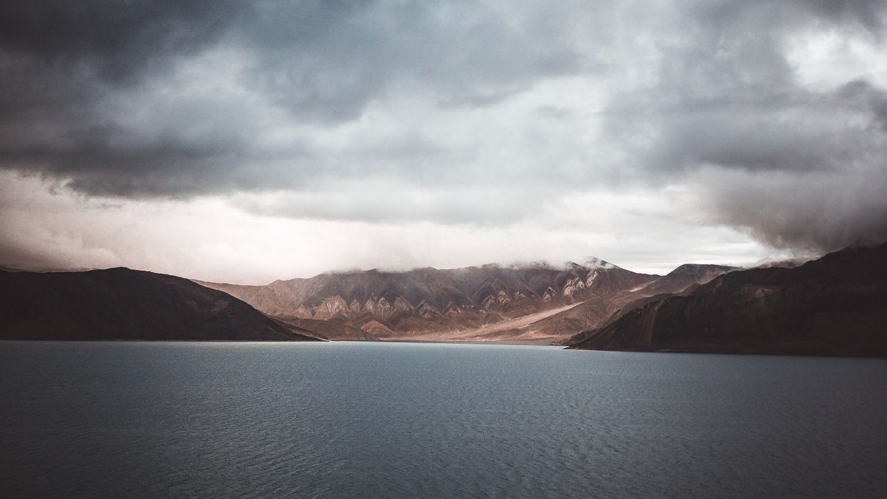 Wallpaper lake, mountains, pangong tso, india