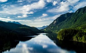 Preview wallpaper lake, mountains, reflection, summer