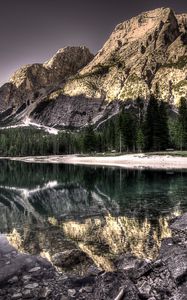 Preview wallpaper lake, mountains, reflection, hdr