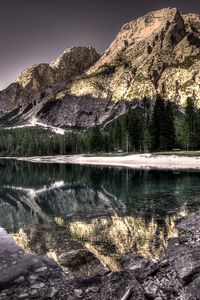 Preview wallpaper lake, mountains, reflection, hdr