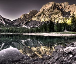 Preview wallpaper lake, mountains, reflection, hdr