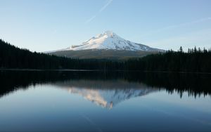 Preview wallpaper lake, mountains, reflection, sky