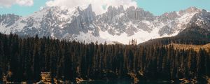 Preview wallpaper lake, mountains, reflection, sky, clouds