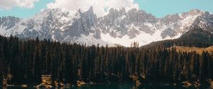 Preview wallpaper lake, mountains, reflection, sky, clouds
