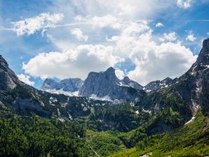 Preview wallpaper lake, mountains, rocks, forest