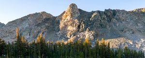 Preview wallpaper lake, mountains, rocks, trees, spruce