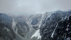 Preview wallpaper lake, mountains, rocks, stones, clouds
