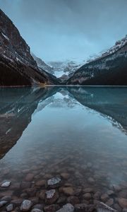 Preview wallpaper lake, mountains, shore, water, reflection