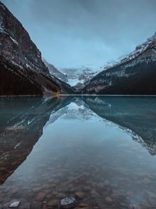 Preview wallpaper lake, mountains, shore, water, reflection
