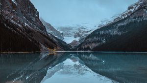 Preview wallpaper lake, mountains, shore, water, reflection