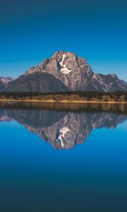 Preview wallpaper lake, mountains, shore, water, reflection, tranquility