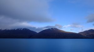 Preview wallpaper lake, mountains, sky, horizon
