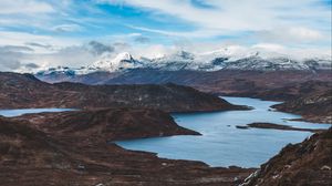 Preview wallpaper lake, mountains, sky