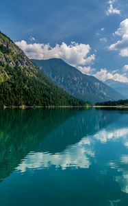 Preview wallpaper lake, mountains, slope, reflection, landscape