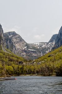 Preview wallpaper lake, mountains, slopes, nature