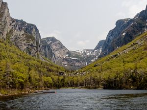 Preview wallpaper lake, mountains, slopes, nature