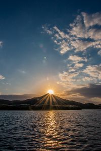 Preview wallpaper lake, mountains, sunset