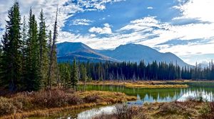 Preview wallpaper lake, mountains, trees