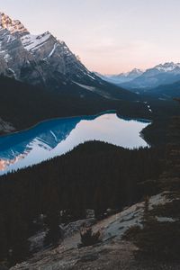 Preview wallpaper lake, mountains, trees, sky