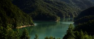 Preview wallpaper lake, mountains, trees, landscape, italy