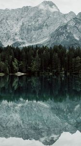 Preview wallpaper lake, mountains, trees, landscape, reflection
