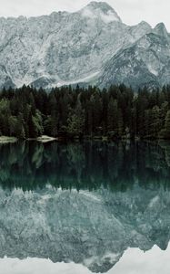 Preview wallpaper lake, mountains, trees, landscape, reflection