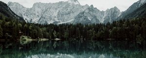 Preview wallpaper lake, mountains, trees, landscape, reflection