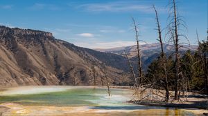 Preview wallpaper lake, mountains, trees, valley