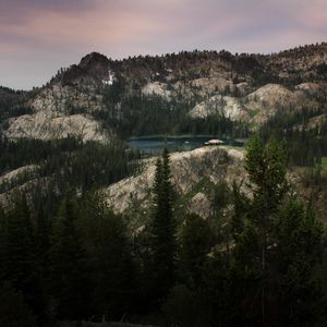 Preview wallpaper lake, mountains, trees, nature